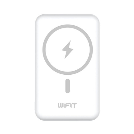 Внешний аккумулятор Wifit Wimag Pro с беспроводной зарядкой MagSafe 10000мАч (Type-C, быстрая зарядка PD, 20 Вт) белый