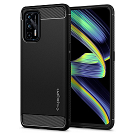 Чехол для Realme GT 5G гелевый Spigen Rugged Armor черный