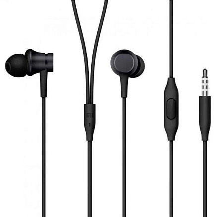 Наушники Xiaomi Mi In-Ear Basic ZBW4354TY Global вакуумные c микрофоном черные