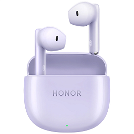 Наушники TWS беспроводные Honor Earbuds X6 вкладыши с микрофоном фиолетовые