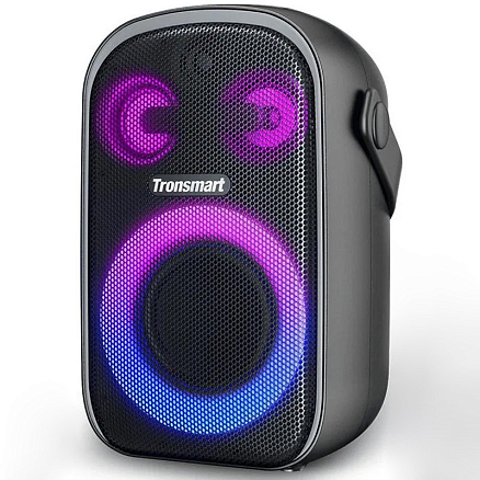 Портативная колонка Tronsmart Halo 100 для вечеринок с защитой от воды, подсветкой, USB, поддержкой MicroSD карт черная