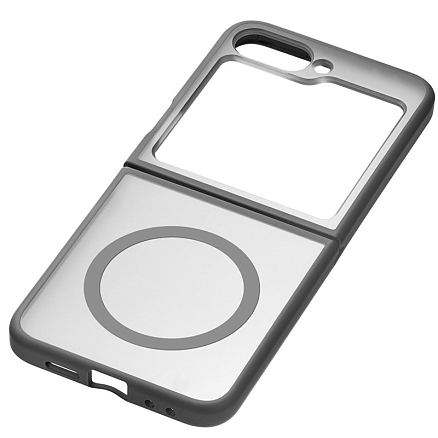 Чехол для Samsung Galaxy Z Flip 7 гибридный uBear Cloud Mag Case прозрачно-черный
