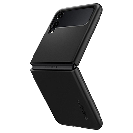 Чехол для Samsung Galaxy Z Flip 3 пластиковый тонкий Spigen Thin Fit черный