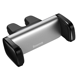 Держатель автомобильный в решетку обдува Baseus Steel Cannon серебристый