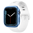 Чехол для Apple Watch 41 мм пластиковый тонкий Spigen Thin Fit синий