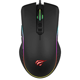 Мышь проводная оптическая Havit MS1006 с подсветкой 7 кнопок 3200 dpi игровая черная