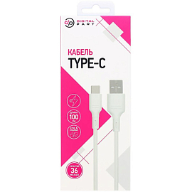 Кабель Type-C - USB для зарядки 1 м Digitalpart TC-60 белый