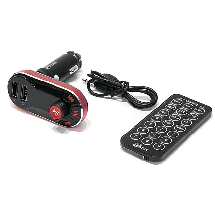 FM модулятор (трансмиттер) автомобильный Ritmix FMT-A780 с зарядкой USB (2.1А) и пультом