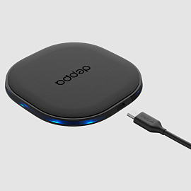 Беспроводная зарядка для телефона 10W Deppa 24000 (быстрая зарядка QI) черная