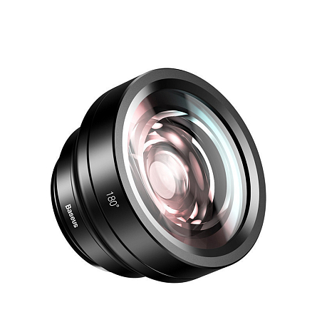 Объектив для телефона универсальный 3-в-1: Fisheye, Wide-Angle, Macro на прищепке Baseus Magic Camera черный