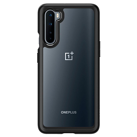 Чехол для OnePlus Nord гибридный Spigen SGP Ultra Hybrid прозрачно-черный матовый