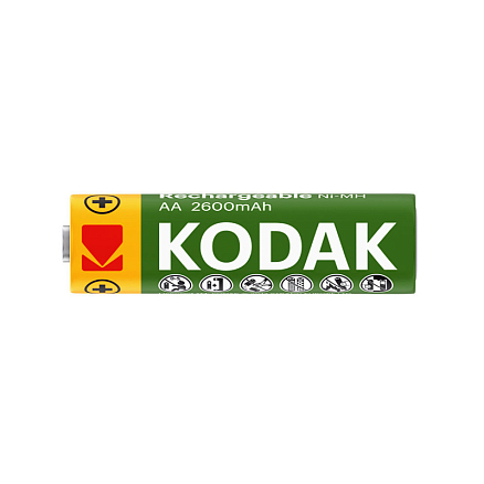 Аккумуляторы AA (пальчиковые большие) Ni-Mh 2600мАч Kodak комплект 2 шт.