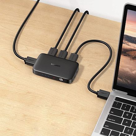 HDMI Switch (разветвитель) на 3 порта (3 HDMI входа на 1 HDMI выход) Ugreen CM332 черный