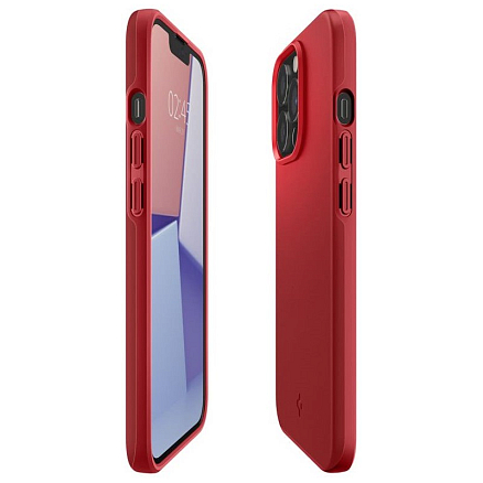 Чехол для iPhone 13 Pro пластиковый тонкий Spigen Thin Fit красный