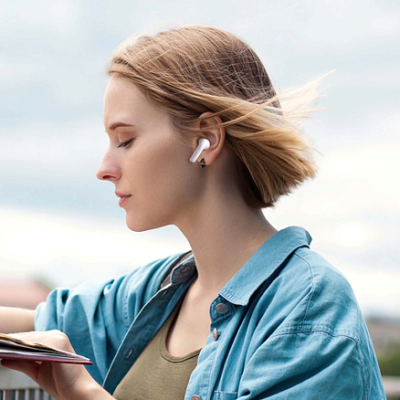 Наушники TWS беспроводные Honor Choice Earbuds S7 вкладыши с микрофоном и активным шумоподавлением белые