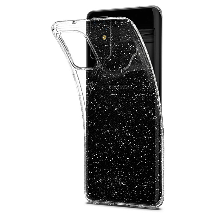 Чехол для Samsung Galaxy S20+ гелевый с блестками Spigen SGP Liquid Crystal Glitter прозрачный