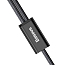 Кабель USB - MicroUSB, Type-C 1,2 м 3A плетеный Baseus Rapid черный