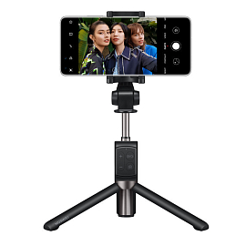 Монопод (палка для селфи) Bluetooth с кнопкой и треногой Huawei CF15 Pro черный