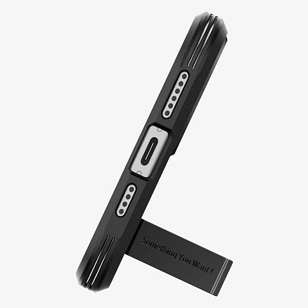 Чехол для iPhone 15 гибридный для экстремальной защиты Spigen Tough Armor MagFit черный