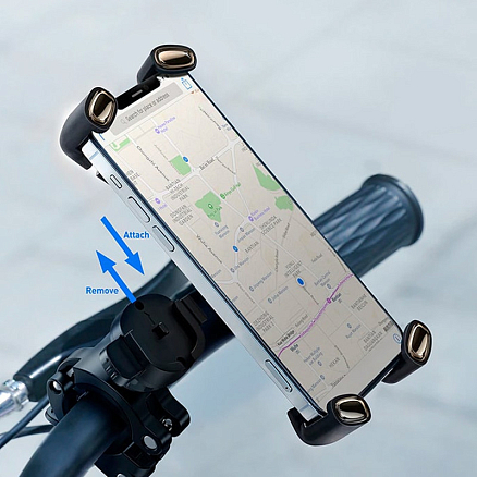 Держатель на руль велосипеда для телефона до 6.7 дюйма Baseus Quick to take cycling Holder черный