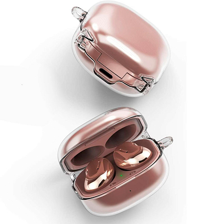 Чехол для наушников Samsung Galaxy Buds Live, Buds Pro пластиковый Ringke Hinge прозрачный