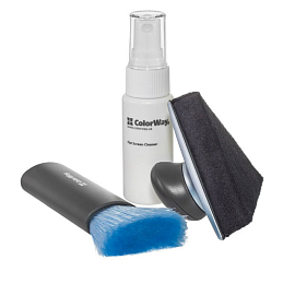 Набор для чистки экранов ColorWay Premium CW-9026 спрей, губка и щетка c подставкой