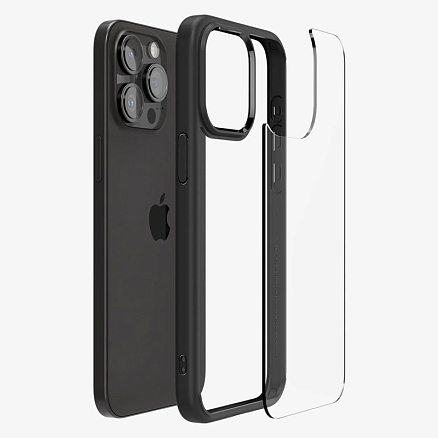 Чехол для iPhone 15 Pro гибридный Spigen Ultra Hybrid прозрачно-черный