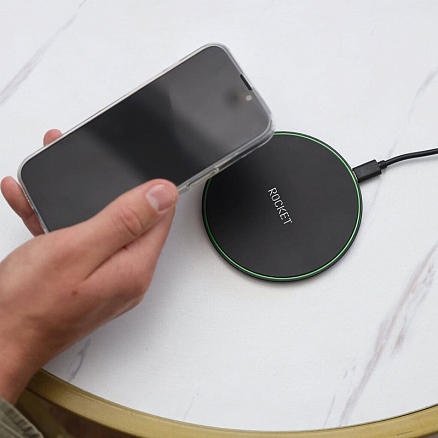 Беспроводное зарядное Rocket Disc 15W