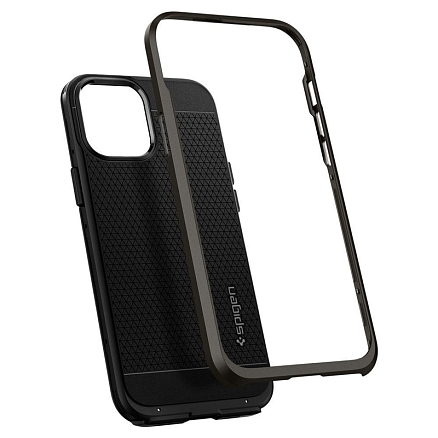 Чехол для iPhone 12 Pro Max гибридный Spigen Neo Hybrid черно-серый
