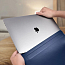 Чехол для Apple MacBook Air 13 A1466, A1369 кожаный футляр WiWU Skin Pro II темно-синий