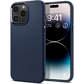 Чехол для iPhone 14 Pro Max гелевый Spigen Liquid Air синий