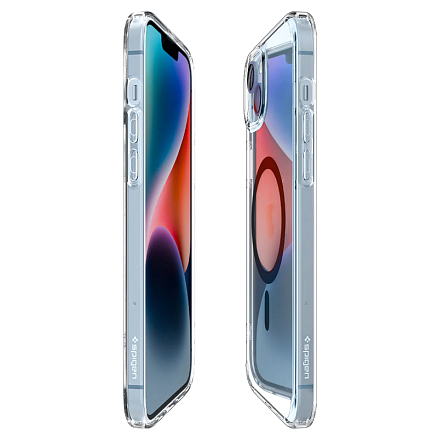Чехол для iPhone 14 Plus гибридный Spigen Ultra Hybrid MagSafe прозрачно-черный