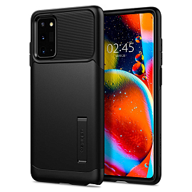 Чехол для Samsung Galaxy Note 20 гибридный тонкий Spigen Slim Armor черный