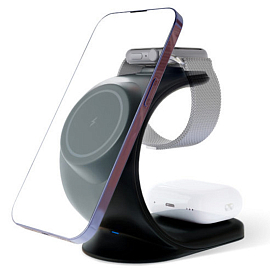 Беспроводное зарядное VLP Powerstand 3 in 1 (черный)