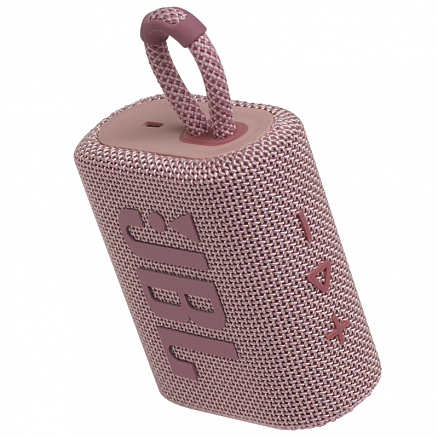 Портативная колонка JBL Go 3 с защитой от воды розовая