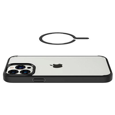 Наклейка на телефон для магнитного держателя MagSafe Spigen OneTap карбоновая