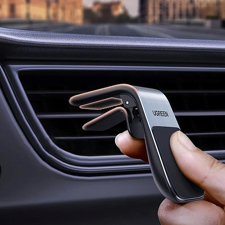 Держатель автомобильный в решетку обдува магнитный Ugreen LP290 серебристый