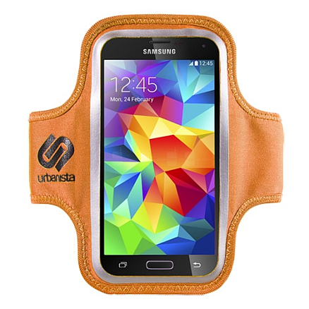 Чехол универсальный для телефона до 5.1 дюйма спортивный наручный Urbanista Armband Sao Paulo оранжевый