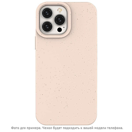 Чехол для iPhone 15 Pro Max гелевый биоразлагаемый CASE Recycle розовый