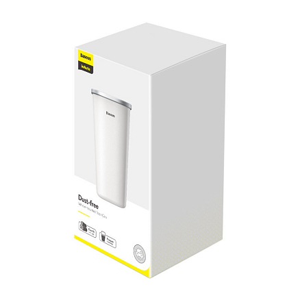 Мусорка автомобильная в подстаканник со сменными пакетами Baseus Dust-free белая