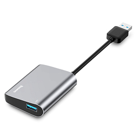 USB 3.0 HUB (разветвитель) на 3 порта Baseus Enjoyment серый