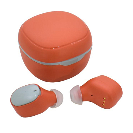 Наушники TWS беспроводные Ritmix RH-835BTH вакуумные с микрофоном оранжевые