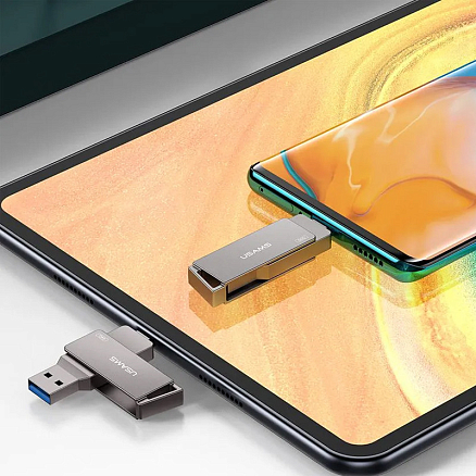 USB Flash Usams Type-C+USB3.0 Rotatable High Speed Flash Drive 32GB