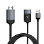 Кабель HDMI – USB, Wi-Fi (папа - мама) для подключения к TV 1 м 2K 60Hz MiraScreen с питанием от USB черный