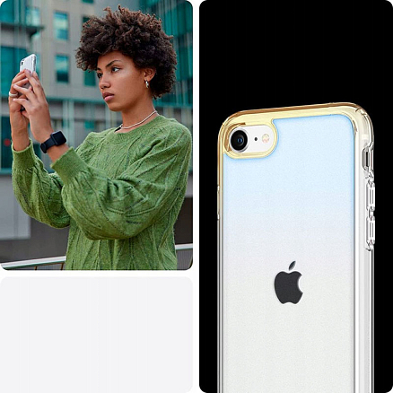 Чехол для iPhone 7, 8, SE 2020, SE 2022 гибридный Spigen SGP Ultra Hybrid 2 прозрачный матовый