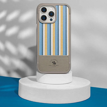 Чехол для iPhone 16 Pro гибридный Santa Barbara Polo & Racquet Club Isaac титаново-серый