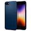 Чехол для iPhone 7, 8, SE 2020, SE 2022 пластиковый тонкий Spigen Thin Fit синий
