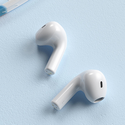 Наушники TWS беспроводные Bluetooth QCY AilyPods вкладыши с микрофоном белые