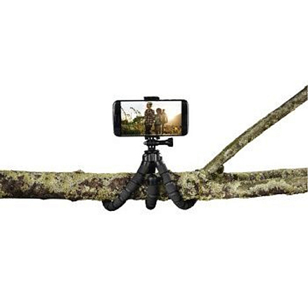 Мини-штатив гибкий для телефона, фотоаппарата или экшн-камеры Hama Flex S черный