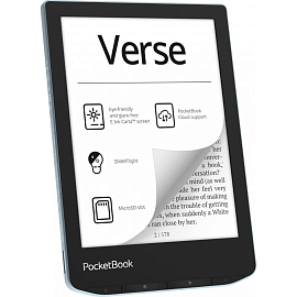 Электронная книга PocketBook 629 Verse с подсветкой голубая